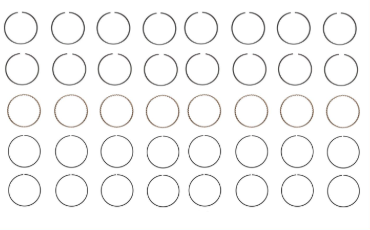 Engine Piston Ring Set for 2006-09 Chevrolet Impala 5.3L V8 STD