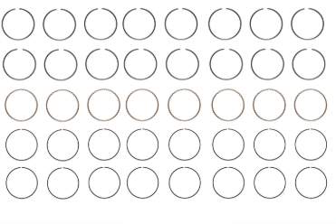 Engine Piston Ring Set for 1995-96 Chevrolet Caprice 5.7L V8 STD