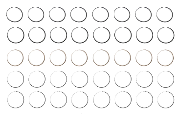 Engine Piston Ring Set for 1995-96 Chevrolet Caprice 4.3L V8 .040