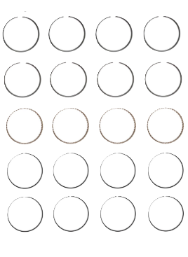 Engine Piston Ring Set for 2009-11 Chevrolet Aveo 1.6L V4 .50