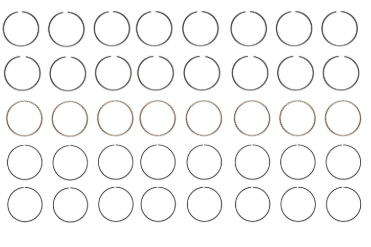 Engine Piston Ring Set for 2006-09 Chevrolet Uplander 3.9L V6 .50
