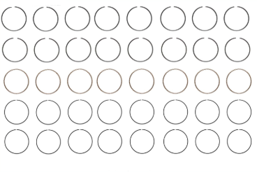 Engine Piston Ring Set for 2004-15 Nissan Titan 5.6L V8 .50